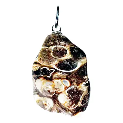 Pendentif Agate fossile - Pierre roulée