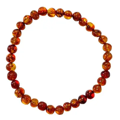 Bracelet Ambre Cognac - Pierres Pépites