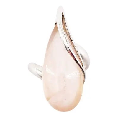 Bague Quartz rose "Colombe" - Argent 925