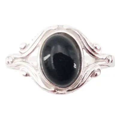 Bague Onyx noir "Honorine" - Argent 925