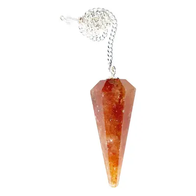 Pendule Aventurine orange - Hexagonal