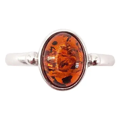 Bague Ambre "Camille" - Argent 925