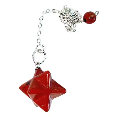 Pendule Jaspe rouge - Merkaba