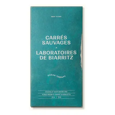 Tablette de chocolat Carrés Sauvages x Laboratoires de Biarritz