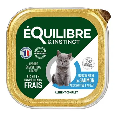 Boîtes Chat - Équilibre & Instinct Mousse chaton Saumon et carottes - 85 gr