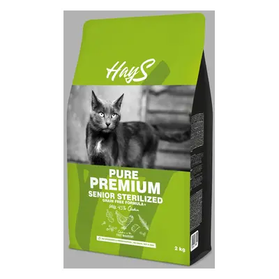 Croquettes Chat Senior Stérilisé Hays Pure Premium au poulet 2 kg