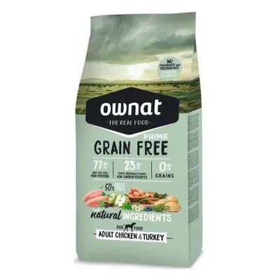 Croquettes Chien - Ownat Grain Free Prime Adulte sans céréales Dinde & Poulet 3kg