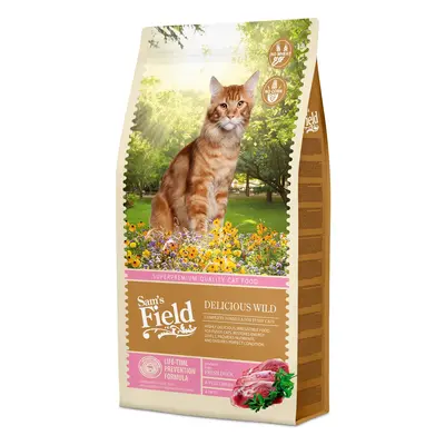 Croquettes Chat Adulte Sam's Field Delicious Wild au canard et au poulet 7,5 kg