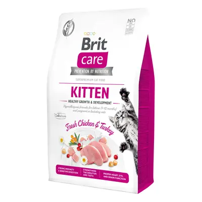 Croquettes Chat - Brit Care Grain Free kitten Healthy Growth and Development - 2kg