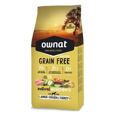 Croquettes Chiot - Ownat Grain Free Prime Junior sans céréales Dinde & Poulet 3kg