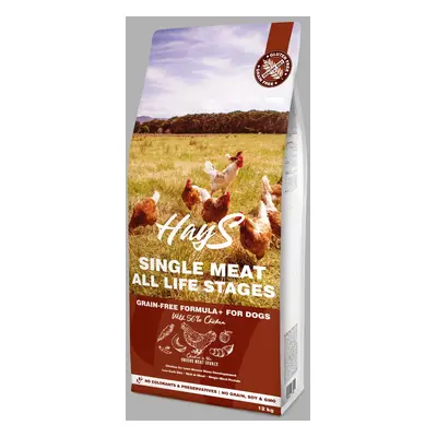 Croquettes Chien Hays Adulte Sans Céréales mono protéine de poulet 12 kg