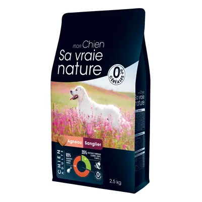 Croquettes Chien Sans Céréales Sa Vraie Nature Agneau Sanglier Cerf 2,5 kg