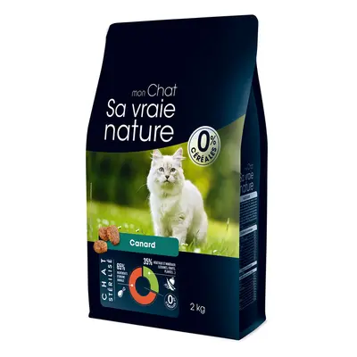 Croquettes Chat Stérilisé Sans Céréales - Sa Vraie Nature Canard 2 kg