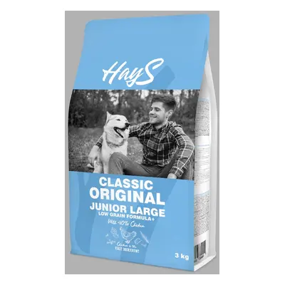 Croquettes Chien Low Grain Hays Classic Maxi Junior au poulet 3 kg