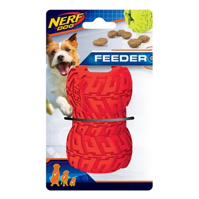 Jouet Chien Nerf Distributeur de Friandises coloris rouge Taille M