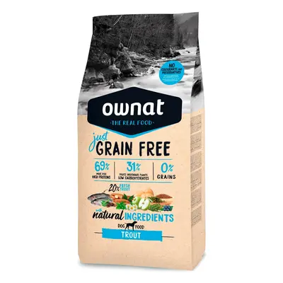 Croquettes Chien - Ownat Just Grain Free Adulte sans céréales Truite - 3kg