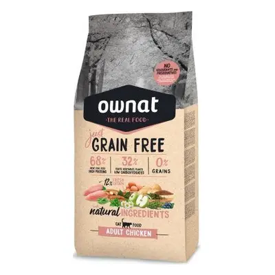 Croquettes Chat - Ownat Grain Free Just Adulte sans céréales au Poulet 1kg