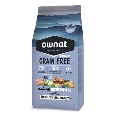 Croquettes Chien - Ownat Grain Free Prime Senior sans céréales Dinde & Poulet 3kg