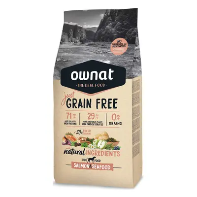 Croquettes Chien - Ownat Just Grain Free Adulte sans céréales Saumon & Poisson 3kg