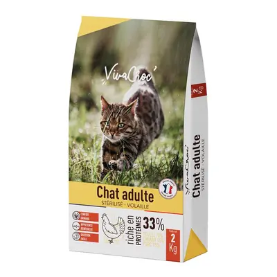 Croquettes Chat VivaCroc Adulte Stérilisé Poulet 2 kg