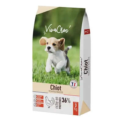 Croquettes Chien VivaCroc Junior Poulet 3 kg