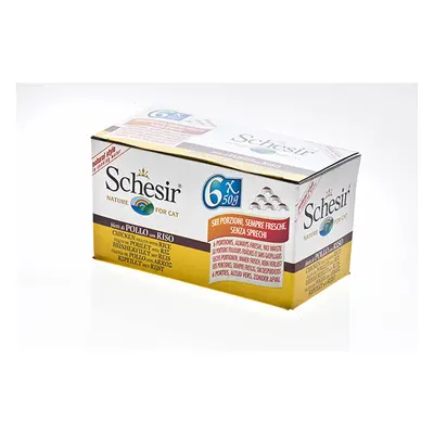 Boites Chat Schesir Poulet et bouillon 6 x 50 gr