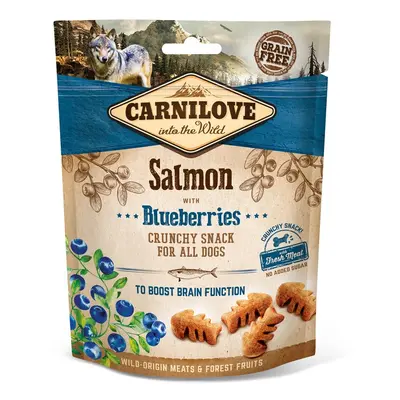 Friandises Chien Carnilove Crunchy saumon et myrtilles 200 gr