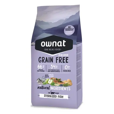 Croquettes Chat - Ownat Grain Free Prime Adulte Stérilisé Poisson 1kg