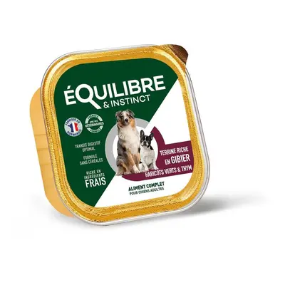 Boîte Chien - Equilibre & Instinct Terrine gibier haricots verts et thym - 300 gr