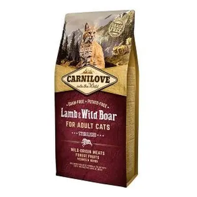 Croquettes chat adult stérilisé - Carnilove Cat Lamb & Wild Boar - 6kg