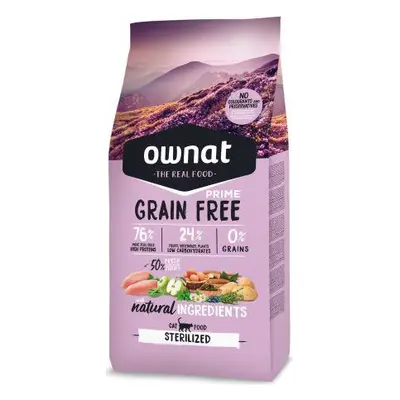 Croquettes Chat - Ownat Grain Free Prime Adulte stérilisé sans céréales Dinde & Poule