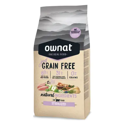 Croquettes Chat - Ownat Grain Free Adulte stérilisé sans céréales - 8kg