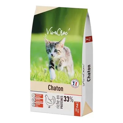 Croquettes Chat VivaCroc Chaton Poulet 2 kg