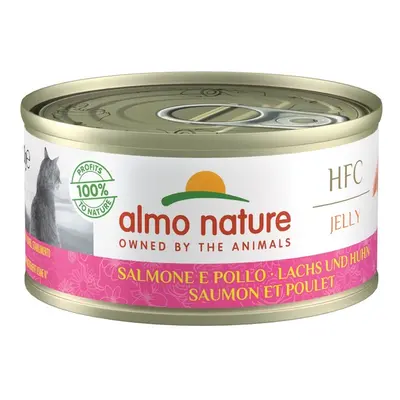 Boîte Chat Almo Nature HFC Jelly Saumon et Poulet 70 gr