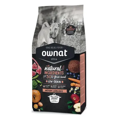 Croquettes Chien - Ownat Ultra Medium Adult Dog Agneau et Riz 3 kg