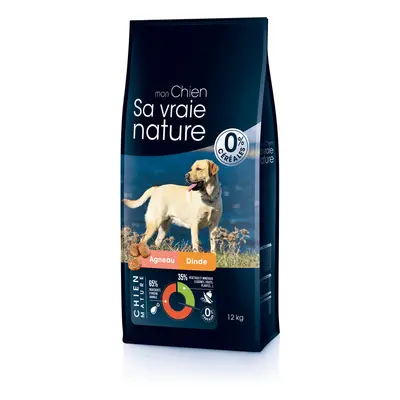 Croquettes Chien Mature Sans Céréales Sa Vraie Nature Agneau Dinde Poulet 12 kg