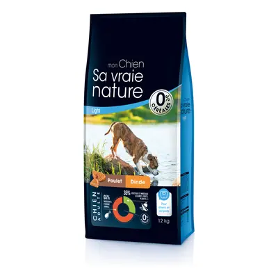 Croquettes Chien Sans Céréales Sa Vraie Nature Poulet Dinde LIGHT 12 kg