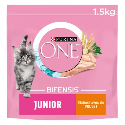 Croquettes Chat Purina One Junior Poulet Céréales Complètes 1,5 kg