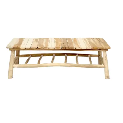 Table Basse Bohème Chic Naturel en Bois de Teck