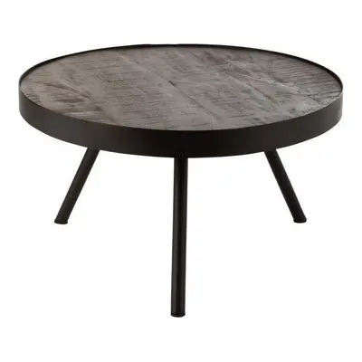 Table Gigogne Fien Bas Bois Manguier Fer Brun Foncé Noir