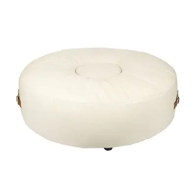 Grand pouf Cuir Blanc Arthur