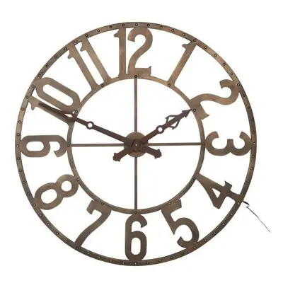 Horloge Ronde Chiffres Romains Fer Forgé Marron Petit