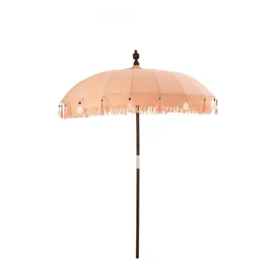 Parasol et Pied Floches Coquillages Pêche Bois Marron Fonce Large