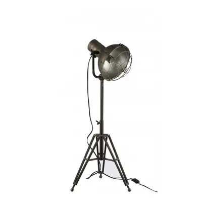 Lampe Sur Pied Ronde Métal Grise