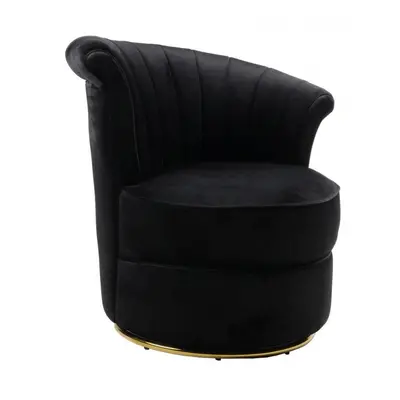 Fauteuils Velours Noir Wave