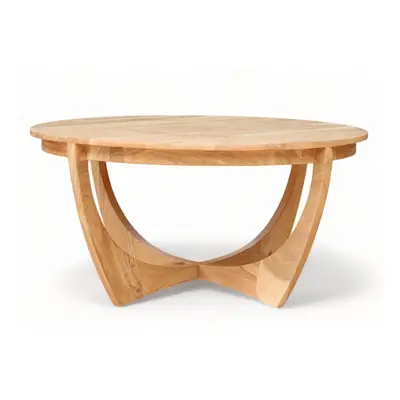 Table Basse Ronde en Bois Massif Style Scandinave Floki