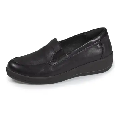 Mocassins Femme CONFORT PLUS compensés Noir