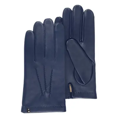 Isotoner - Gants Homme cuir d'agneau et soie Marine