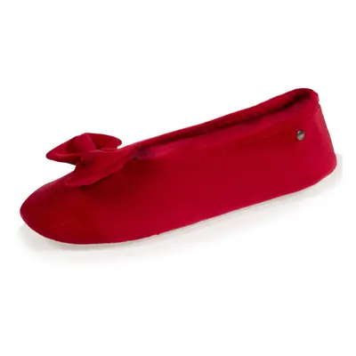 Chaussons ballerines Femme Grand Nœud Rouge