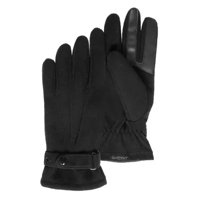 Isotoner - Gants Homme Polaire recyclée Noir